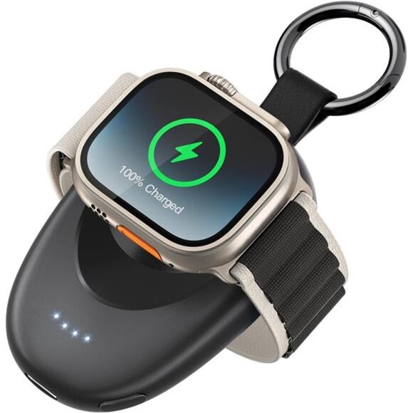 Apple Watch Charger,Portable iWatch Charger Wireless Magnetic 1400mAh PowerBank - Picture 1 of 7